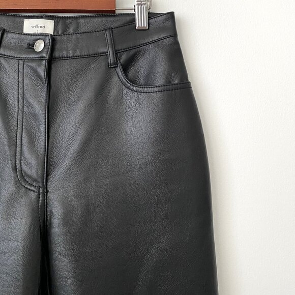 Wilfred Aritzia Black Melina Faux Leather Pants - Picture 5 of 13